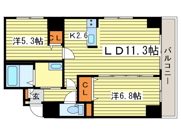 ヴァンクール南円山の物件間取画像